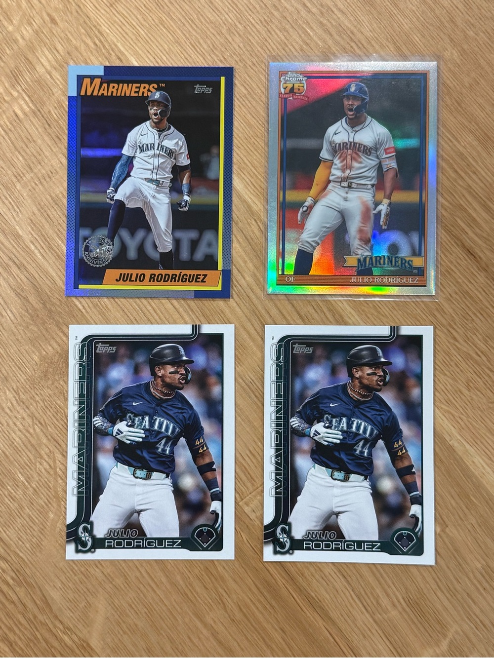 Lot Of Julio Rodriguez Topps Foils Refractors And Base Cards - Seattle Mariners
